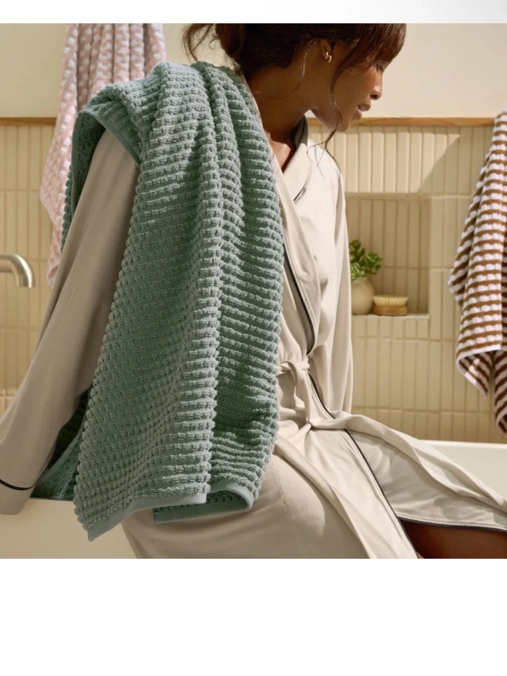 Parachute x Target Terry Dot Bath Towel Jade -3 Ct